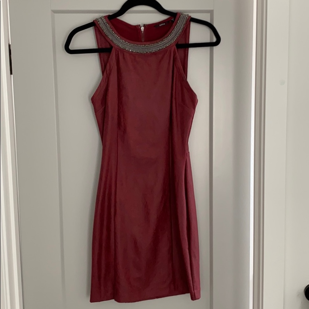 Guess red mini bodycon dress